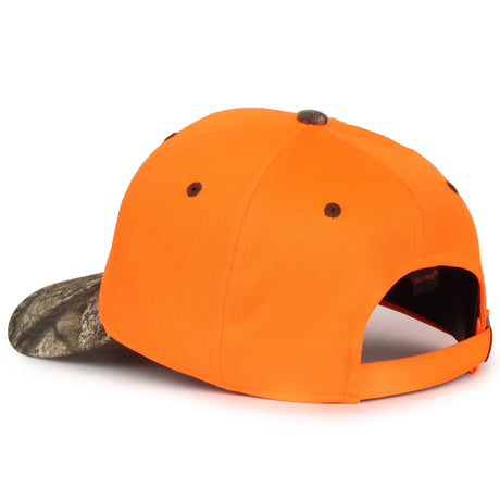 Outdoor Cap 202IS Blaze/ Camo Structured Solid Back Hat Unisex Accessories Hats & Caps