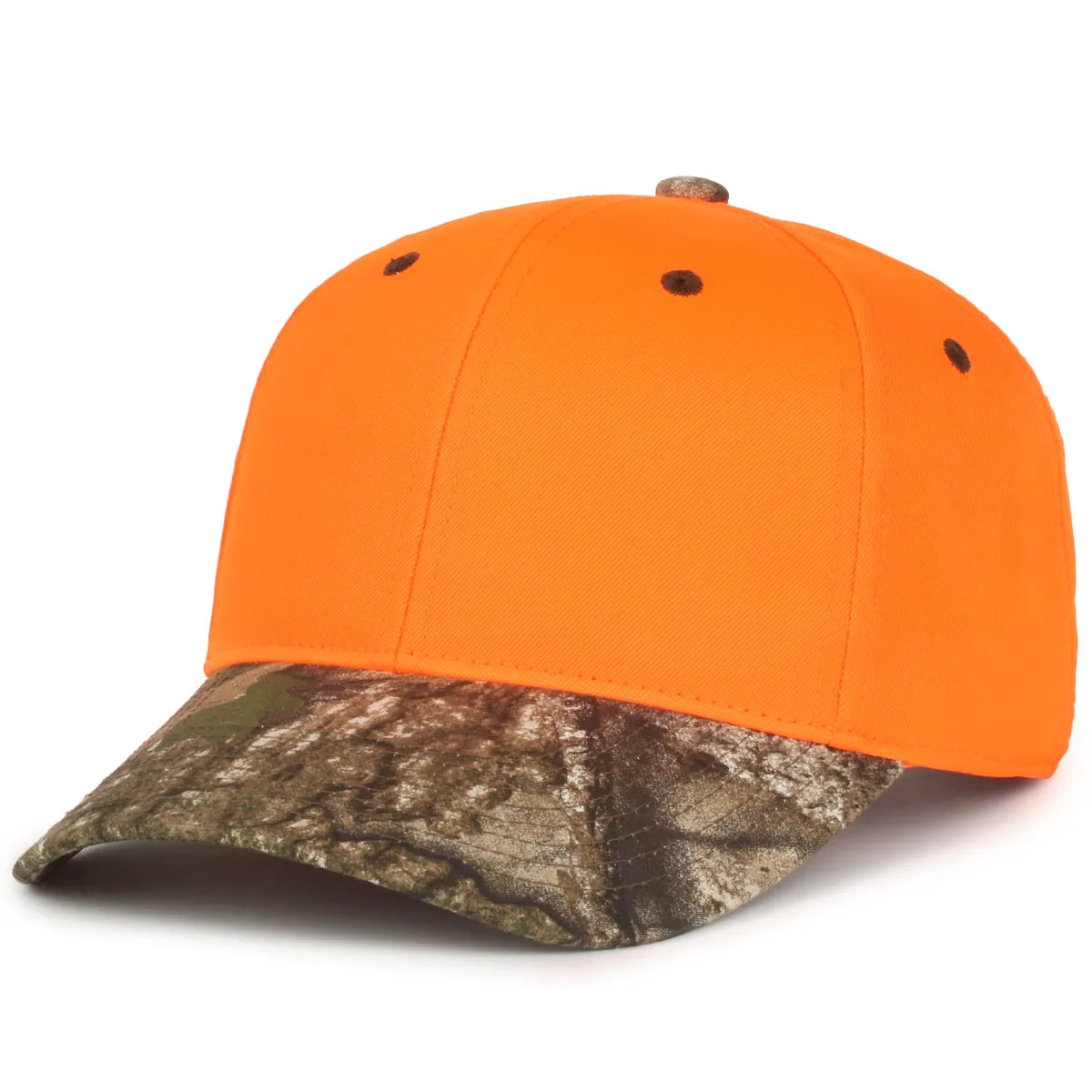 Outdoor Cap 202IS Blaze/ Camo Structured Solid Back Hat Unisex Accessories Hats & Caps