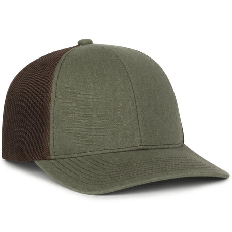 Outdoor Cap PDT20M Pigment Dyed Structured Trucker Hat Unisex Accessories Hats & Caps