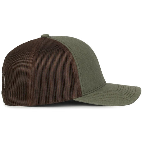 Outdoor Cap PDT20M Pigment Dyed Structured Trucker Hat Unisex Accessories Hats & Caps