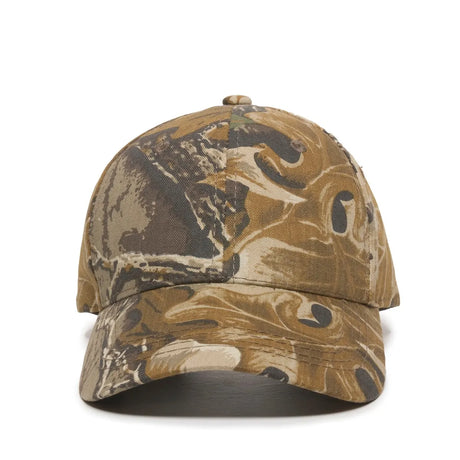 Outdoor Cap 401PC Camo Structured Solid Back Hat Unisex Accessories Hats & Caps