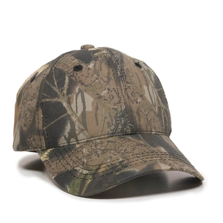 Outdoor Cap 401PC Camo Structured Solid Back Hat Unisex Accessories Hats & Caps