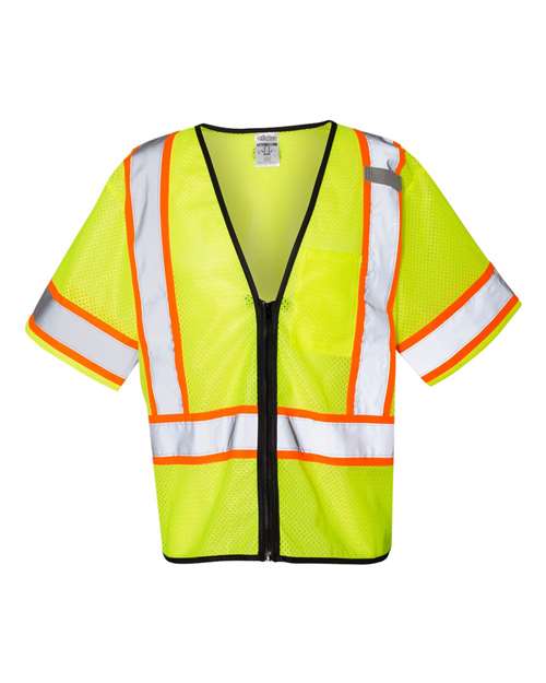 Kishigo Class 3 Mesh Zippered Vest Mens Apparel Jackets & Vests