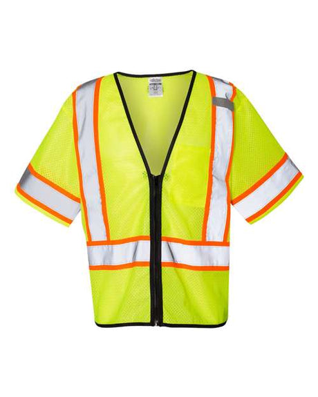 Kishigo Class 3 Mesh Zippered Vest Mens Apparel Jackets & Vests