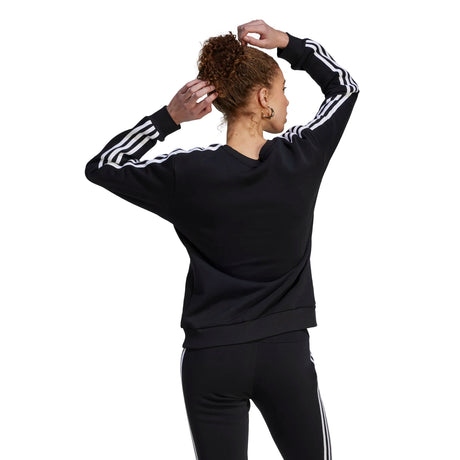 adidas Women's Essentials 3-Stripes Fleece Sweatshirt Womens Apparel Sweatshirts & Fleece