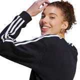 adidas Women's Essentials 3-Stripes Fleece Sweatshirt Womens Apparel Sweatshirts & Fleece