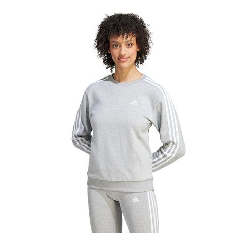 adidas Women's Essentials 3-Stripes Fleece Sweatshirt Womens Apparel Sweatshirts & Fleece