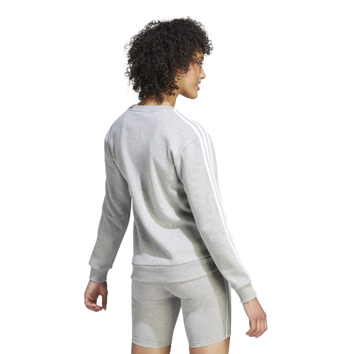 adidas Women's Essentials 3-Stripes Fleece Sweatshirt Womens Apparel Sweatshirts & Fleece