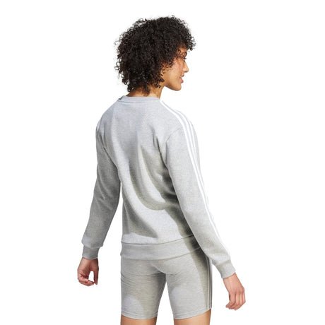 adidas Women's Essentials 3-Stripes Fleece Sweatshirt Womens Apparel Sweatshirts & Fleece