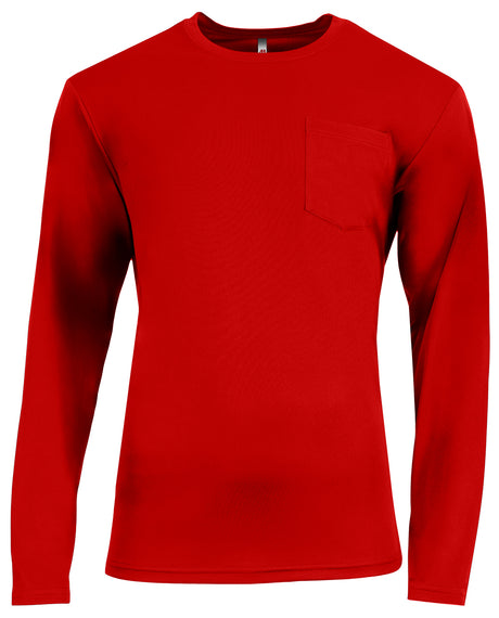 A4 Men's Sprint Long Sleeve Pocket Tee Mens Apparel Shirts & Tops