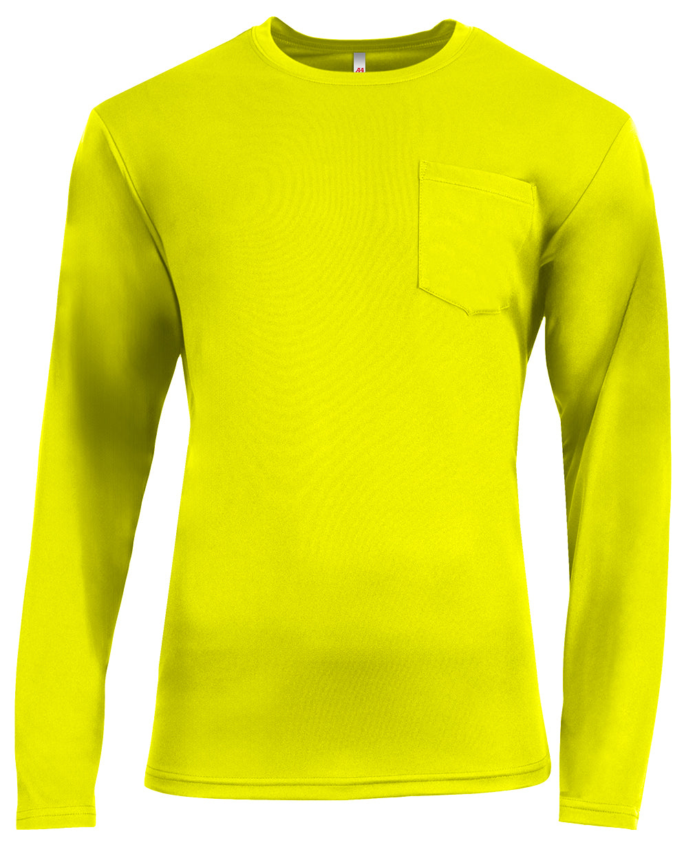 A4 Men's Sprint Long Sleeve Pocket Tee Mens Apparel Shirts & Tops
