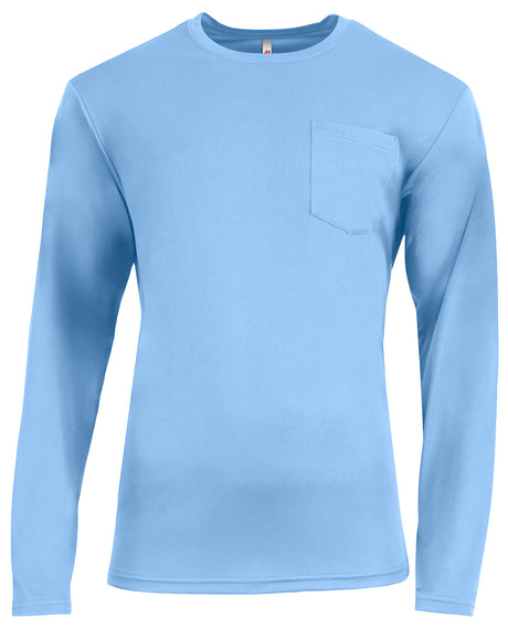 A4 Men's Sprint Long Sleeve Pocket Tee Mens Apparel Shirts & Tops