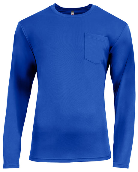 A4 Men's Sprint Long Sleeve Pocket Tee Mens Apparel Shirts & Tops