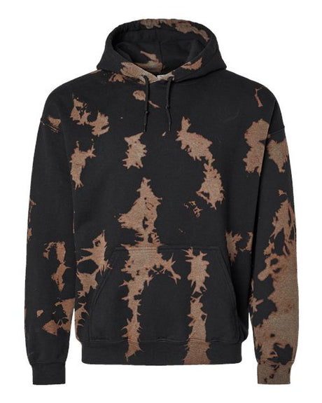 Dyenomite Men's Essential Fleece Bleach Wash Hooded Sweatshirt Mens Apparel Sweatshirts & Fleece