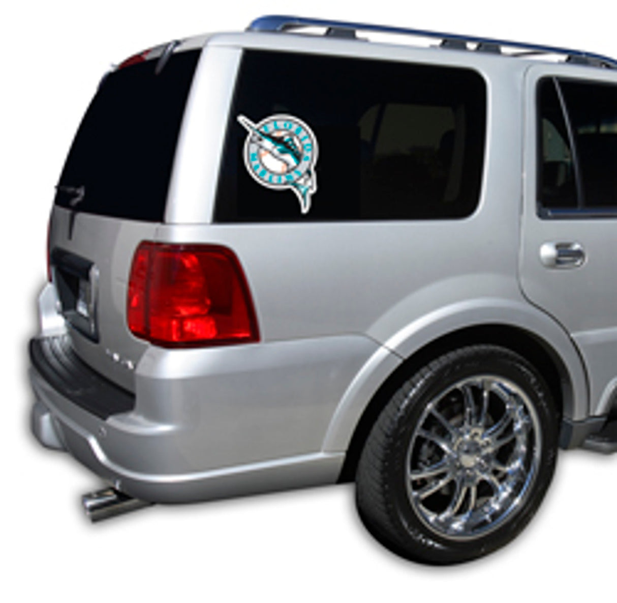Glass Tatz Florida Marlins Rear Window Film Fan Gear MLB Miami Marlins
