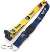 Aminco Memphis Grizzlies Blue and Yellow Reversible Lanyard - Special Order Fan Gear NBA Memphis Grizzlies
