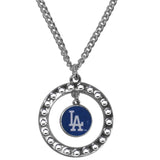 Siskiyou Los Angeles Dodgers Rhinestone Hoop Chain Necklace Fan Gear MLB Los Angeles Dodgers