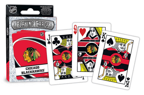 Masterpieces Puzzle Company Chicago Blackhawks Logo Playing Cards Fan Gear NHL Chicago Blackhawks