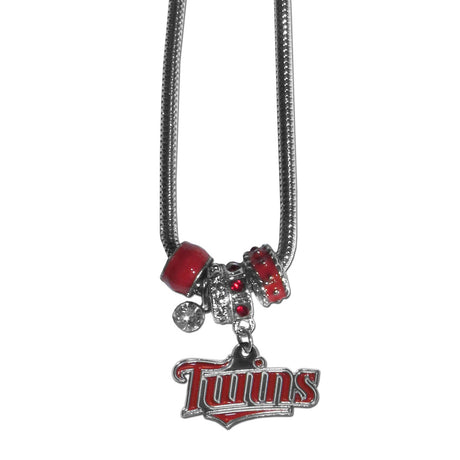 Siskiyou Minnesota Twins Euro Bead Style Necklace Fan Gear MLB Minnesota Twins