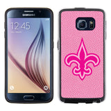 Gamewear New Orleans Saints Pink Football Pebble Grain Feel Samsung Galaxy S6 Phone Case Fan Gear NFL New Orleans Saints