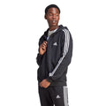 adidas Men's 3-Stripes Fleece Full-Zip Hoodie Mens Apparel Sweatshirts & Fleece