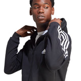 adidas Men's 3-Stripes Fleece Full-Zip Hoodie Mens Apparel Sweatshirts & Fleece