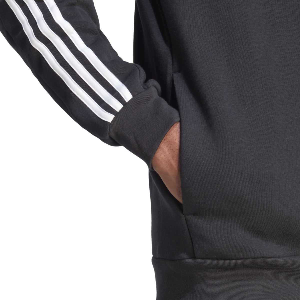 adidas Men's 3-Stripes Fleece Full-Zip Hoodie Mens Apparel Sweatshirts & Fleece