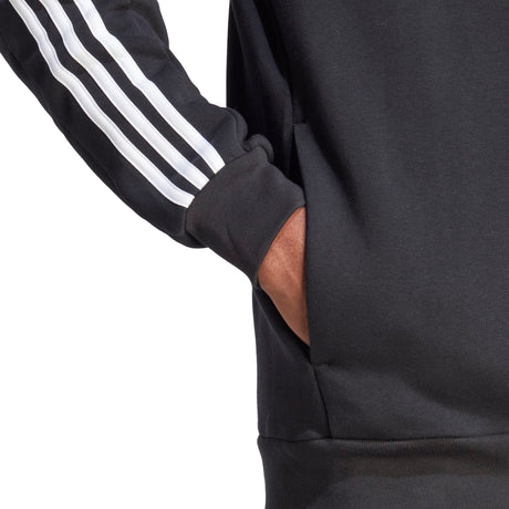 adidas Men's 3-Stripes Fleece Full-Zip Hoodie Mens Apparel Sweatshirts & Fleece
