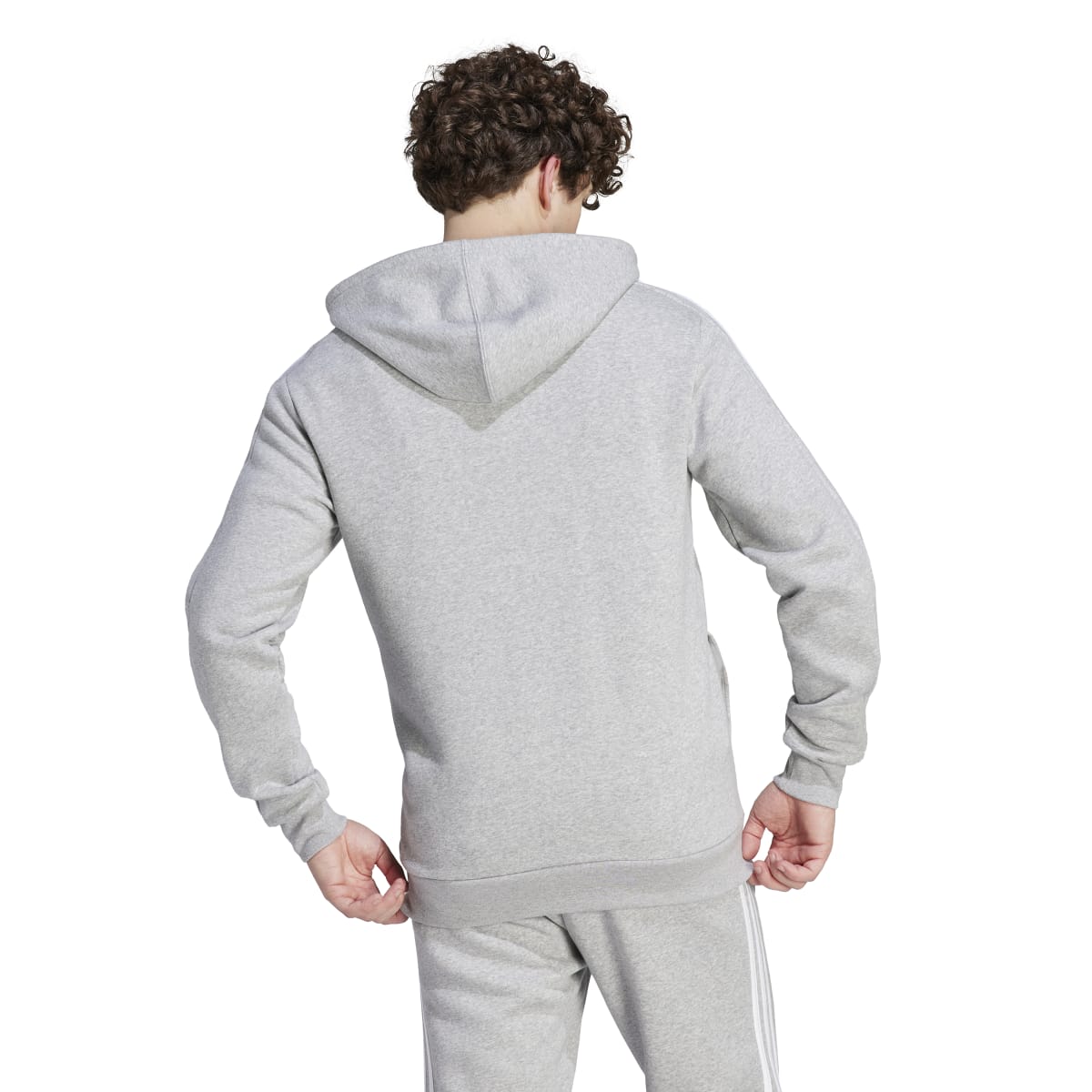 adidas Men's 3-Stripes Fleece Full-Zip Hoodie Tall Mens Apparel Sweatshirts & Fleece