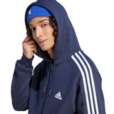 adidas Men's 3-Stripes Fleece Full-Zip Hoodie Mens Apparel Sweatshirts & Fleece