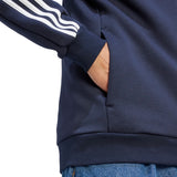adidas Men's 3-Stripes Fleece Full-Zip Hoodie Mens Apparel Sweatshirts & Fleece