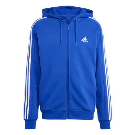 adidas Men's 3-Stripes Fleece Full-Zip Hoodie Mens Apparel Sweatshirts & Fleece