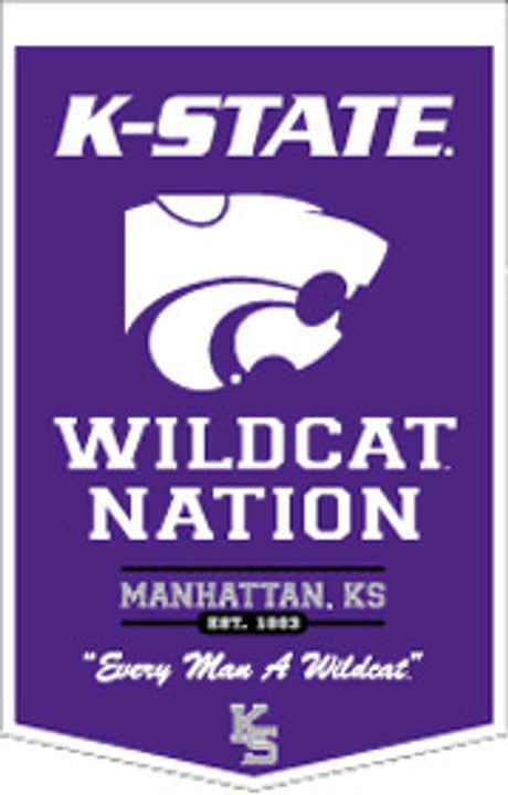 Winning Streak Sports Kansas State Wildcats PowerHouse Banner 18x27 Fan Gear NCAA Kansas State Wildcats