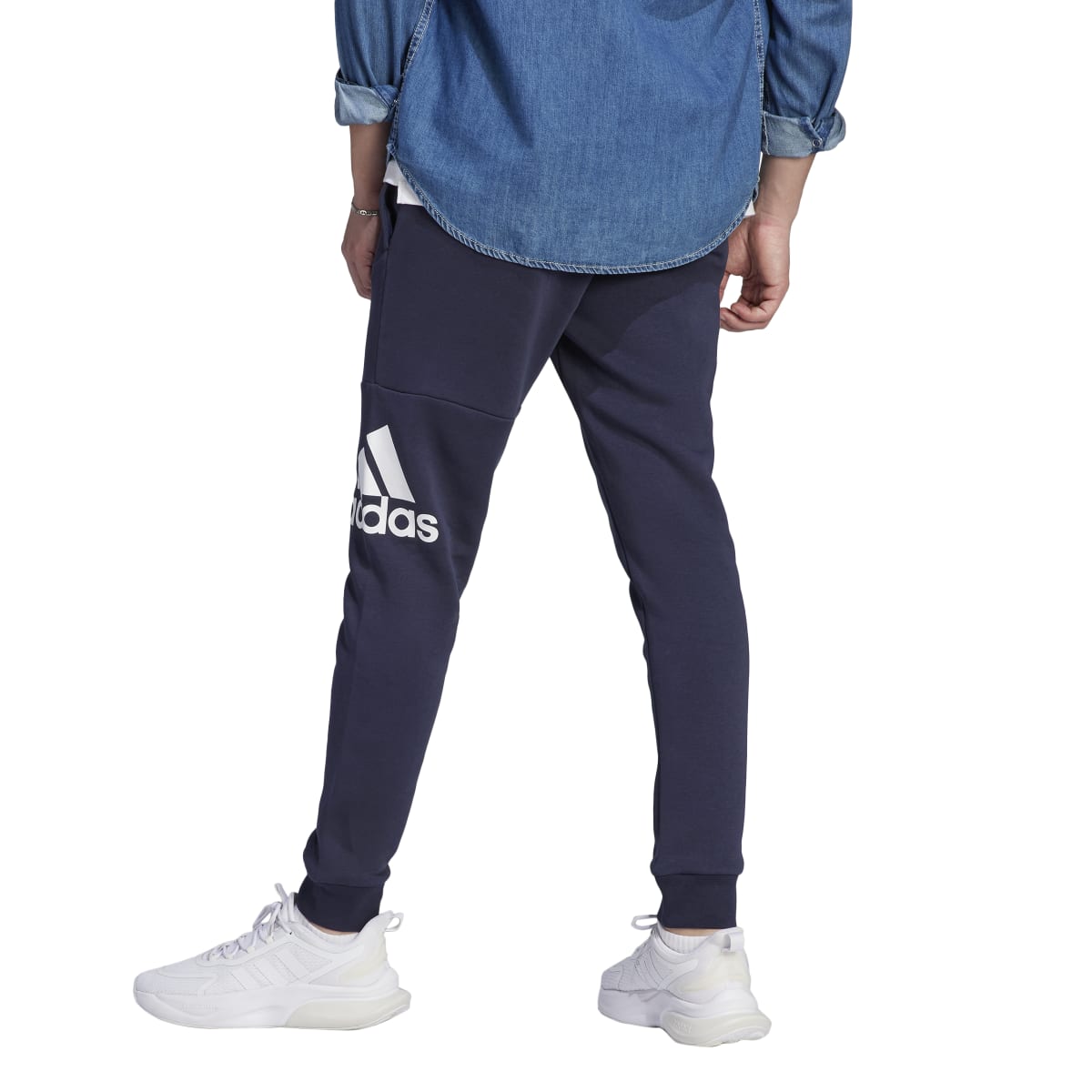 adidas Men's Essentials Fleece Tapered Cuff Big Logo Joggers Tall Mens Apparel Pants & Sweatpants