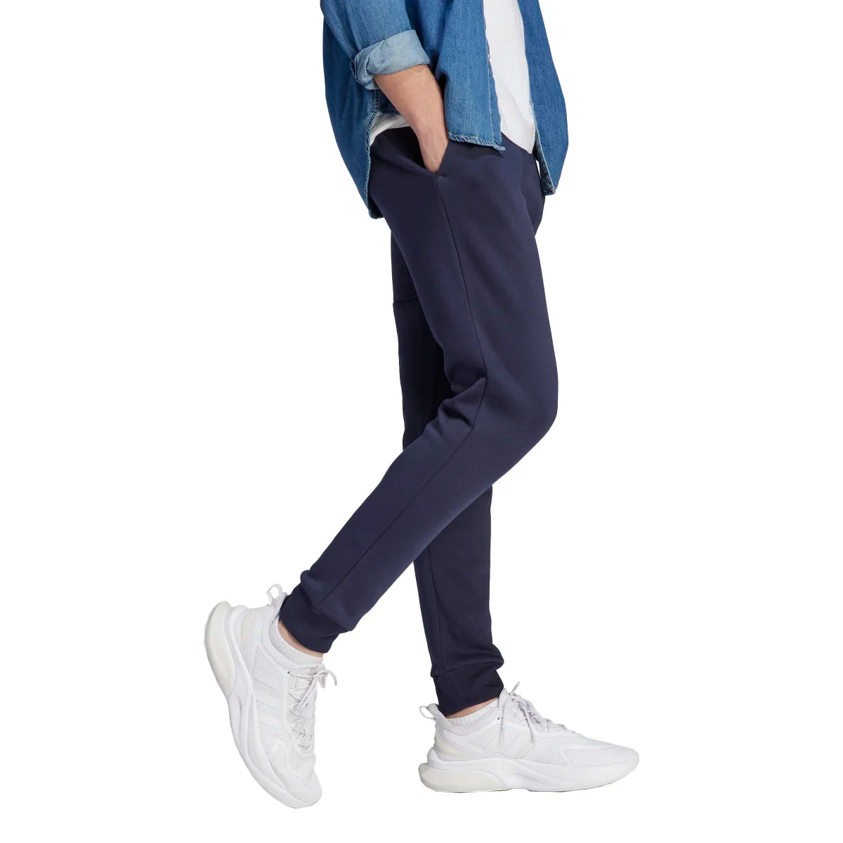 adidas Men's Essentials Fleece Tapered Cuff Big Logo Joggers Tall Mens Apparel Pants & Sweatpants