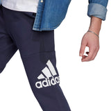 adidas Men's Essentials Fleece Tapered Cuff Big Logo Joggers Tall Mens Apparel Pants & Sweatpants