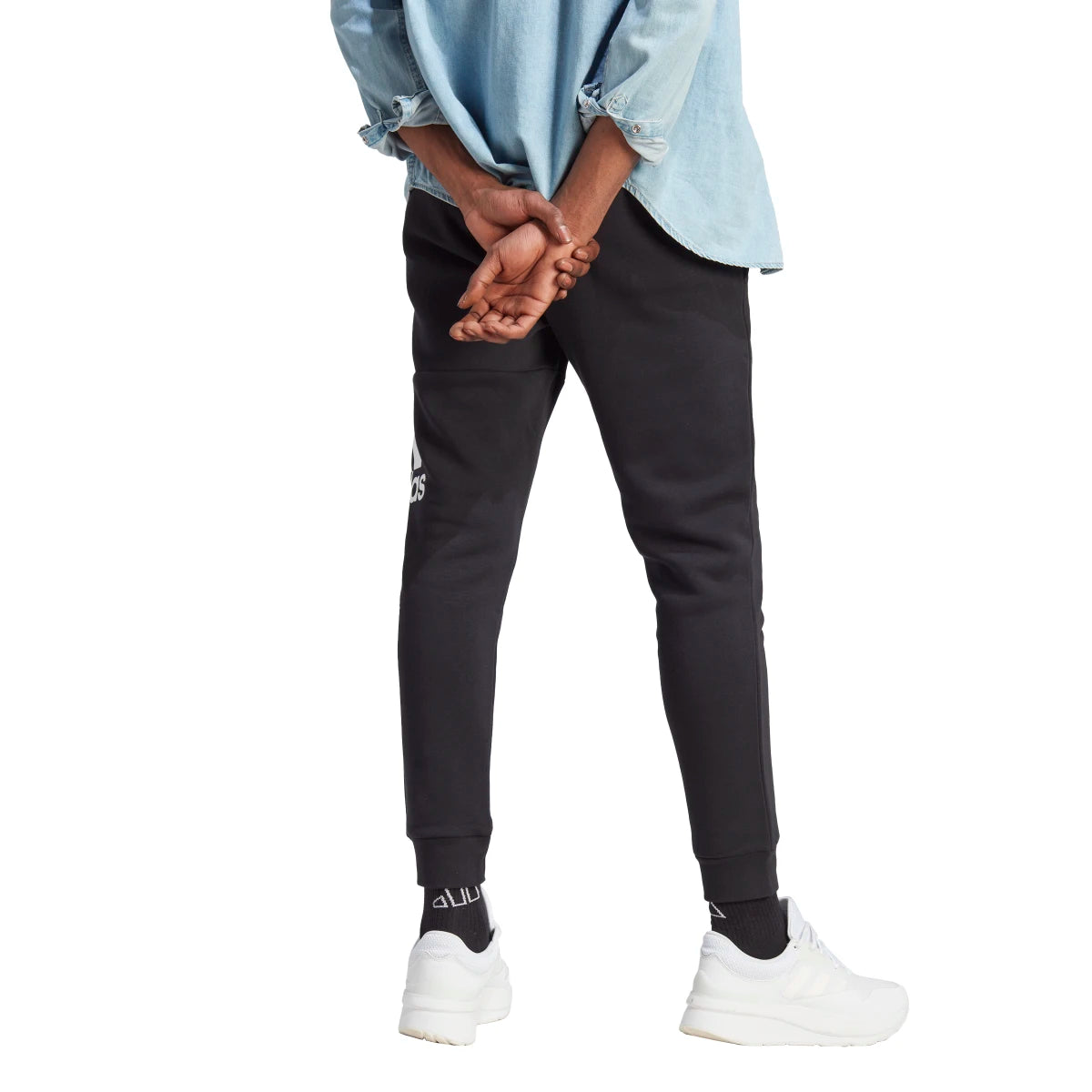 adidas Men's Essentials Fleece Tapered Cuff Big Logo Joggers Tall Mens Apparel Pants & Sweatpants