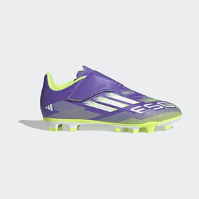 adidas Youth F50 Club Hook-and-Loop Firm/Multi-Ground Soccer Cleats