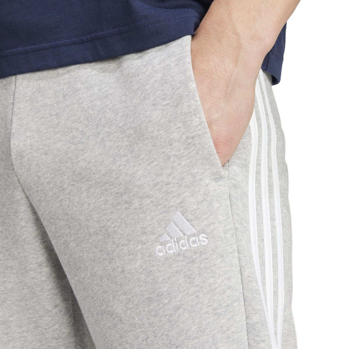 adidas Men's Essentials 3-Stripes Open Hem Fleece Joggers Mens Apparel Pants & Sweatpants