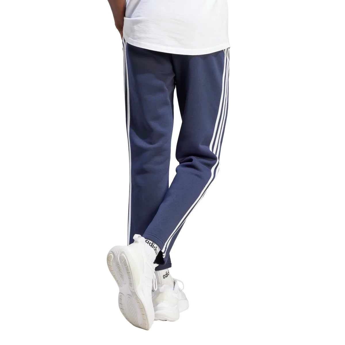 adidas Men's Essentials 3-Stripes Open Hem Fleece Joggers Mens Apparel Pants & Sweatpants