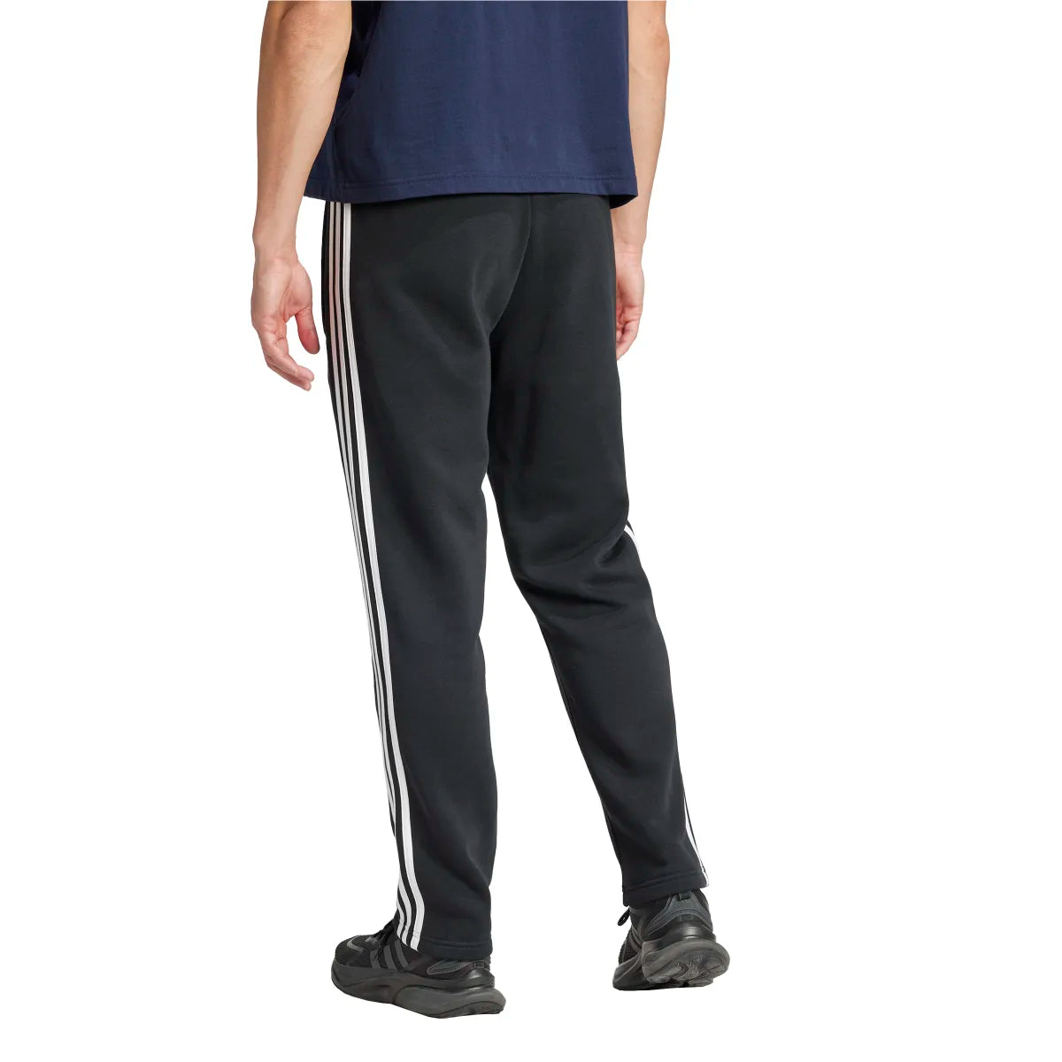 adidas Men's Essentials 3-Stripes Open Hem Fleece Joggers Mens Apparel Pants & Sweatpants