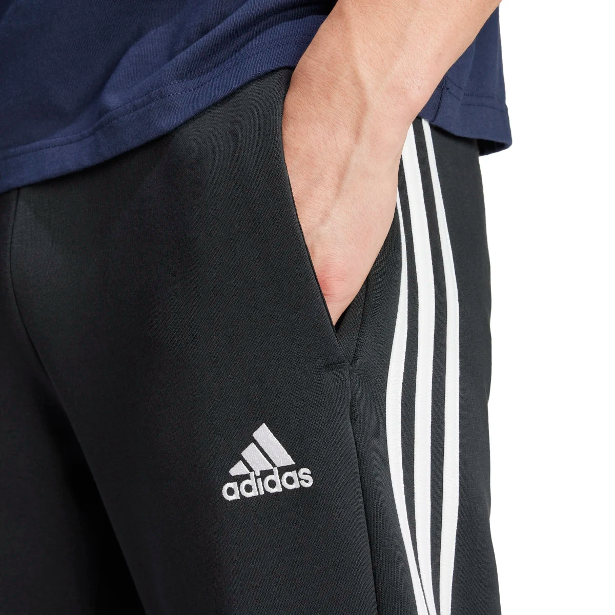 adidas Men's Essentials 3-Stripes Open Hem Fleece Joggers Mens Apparel Pants & Sweatpants