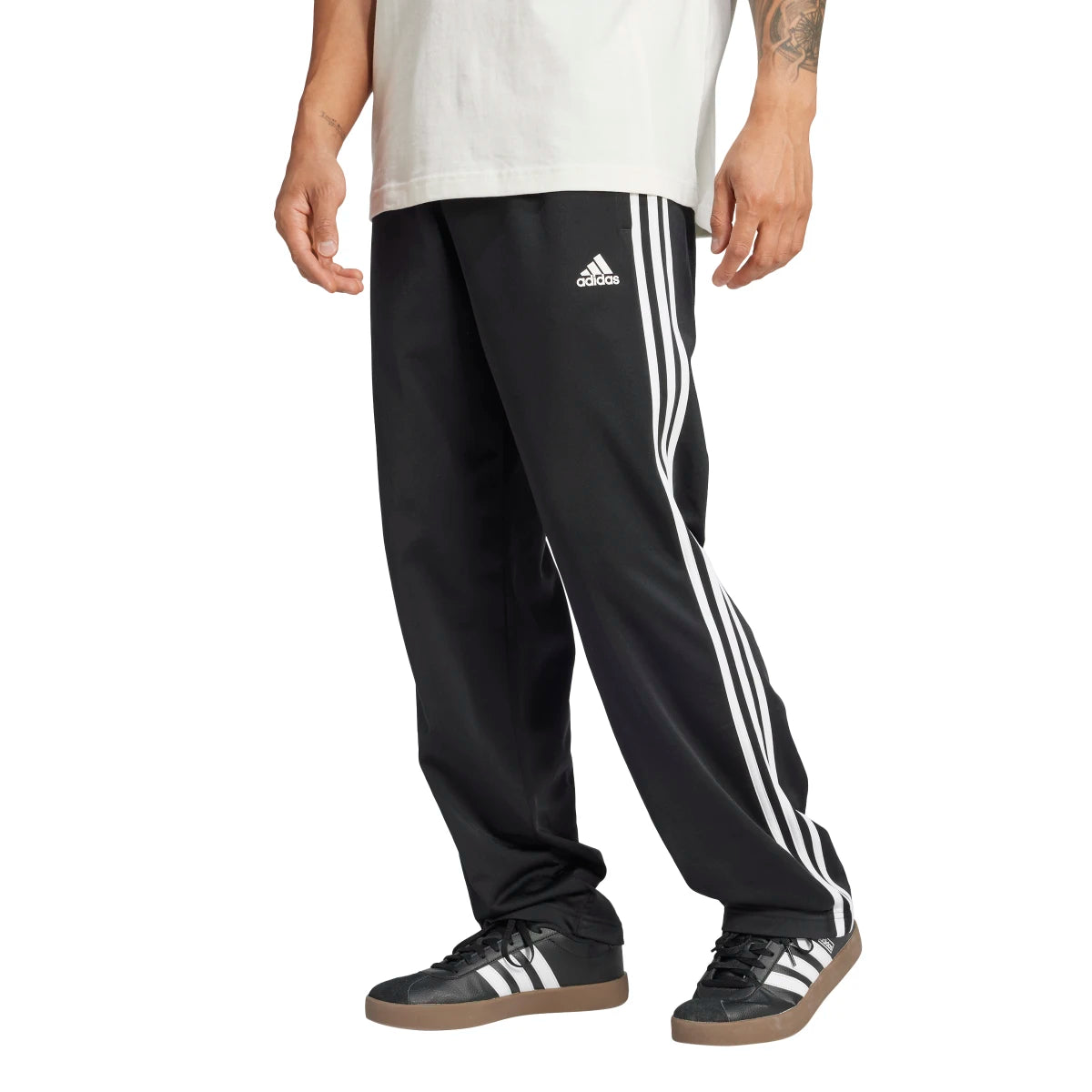 adidas Men's Essentials 3-Stripes Open Hem Pants Mens Apparel Pants & Sweatpants