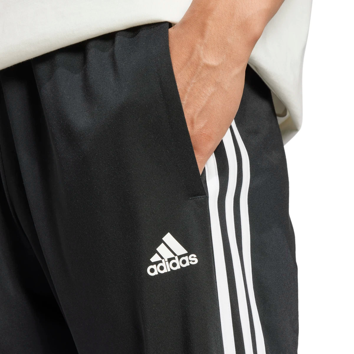 adidas Men's Essentials 3-Stripes Open Hem Pants Mens Apparel Pants & Sweatpants