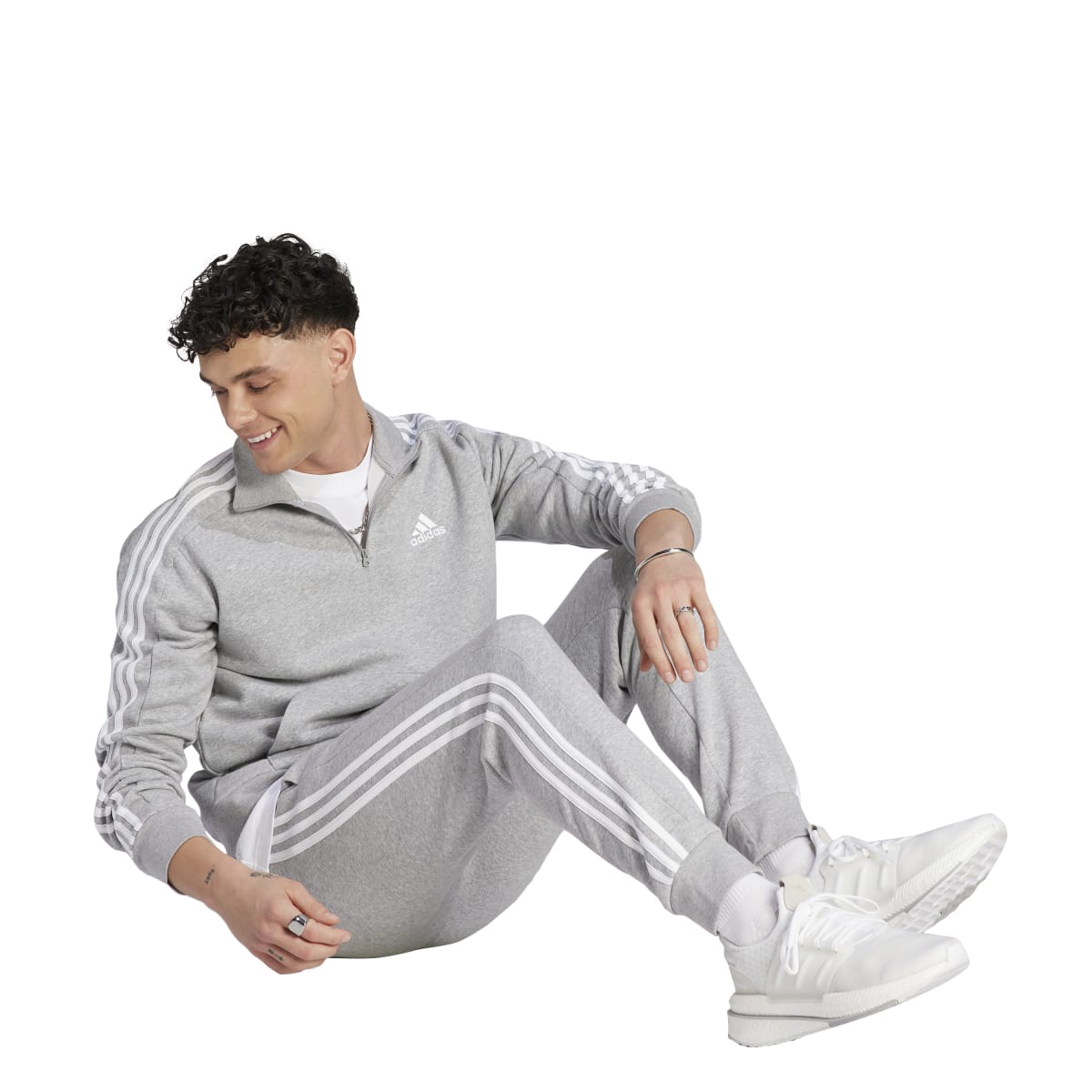 adidas Men's Essentials Tapered 3-Stripes Fleece Pants Mens Apparel Pants & Sweatpants