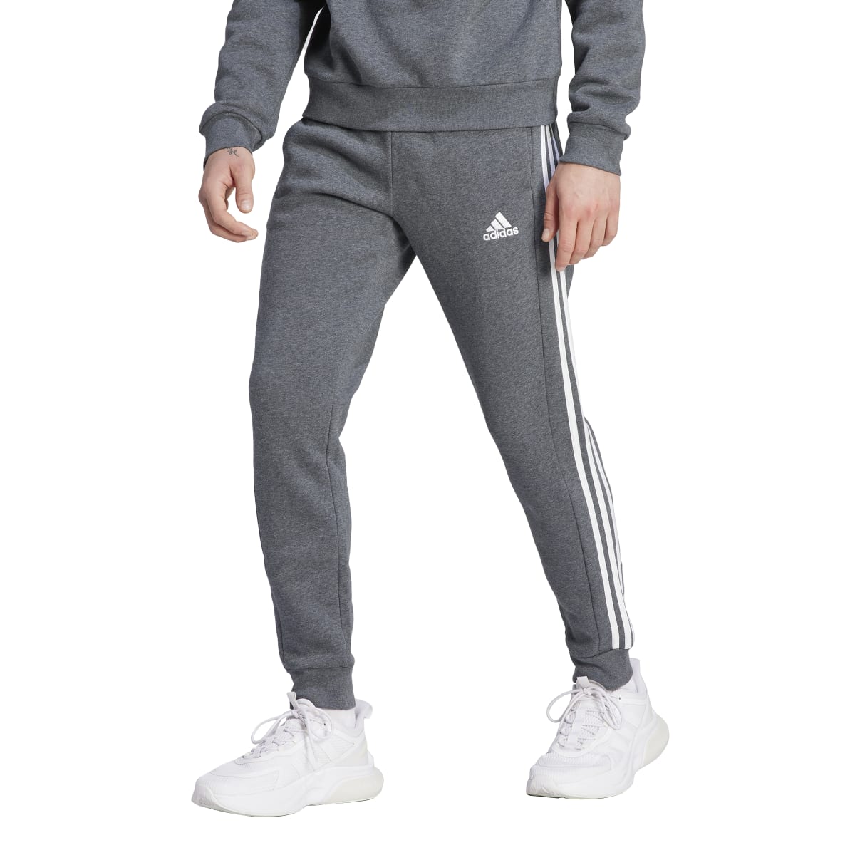 adidas Men's Essentials Tapered 3-Stripes Fleece Pants Mens Apparel Pants & Sweatpants