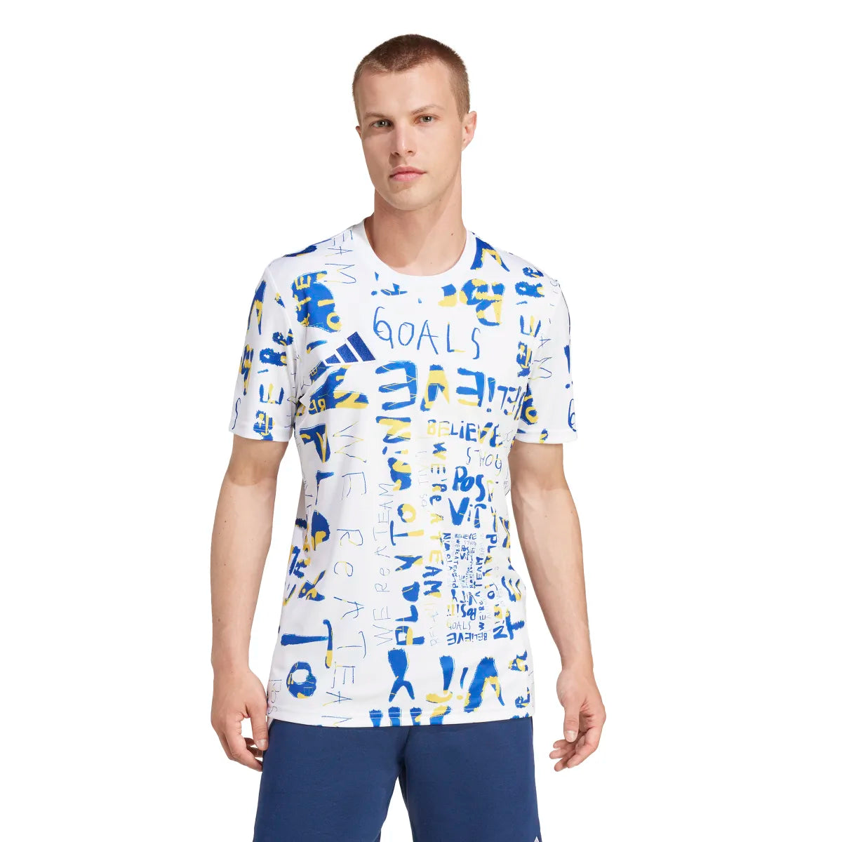 adidas Men's MLS Kick Childhood Cancer Pre-Match Soccer Jersey Soccer Uniforms & Apparel All