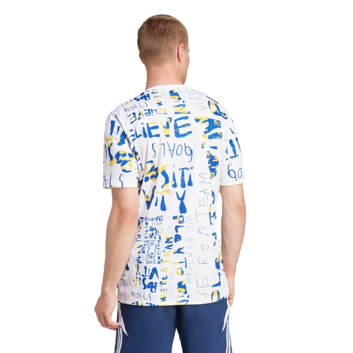 adidas Men's MLS Kick Childhood Cancer Pre-Match Soccer Jersey Soccer Uniforms & Apparel All