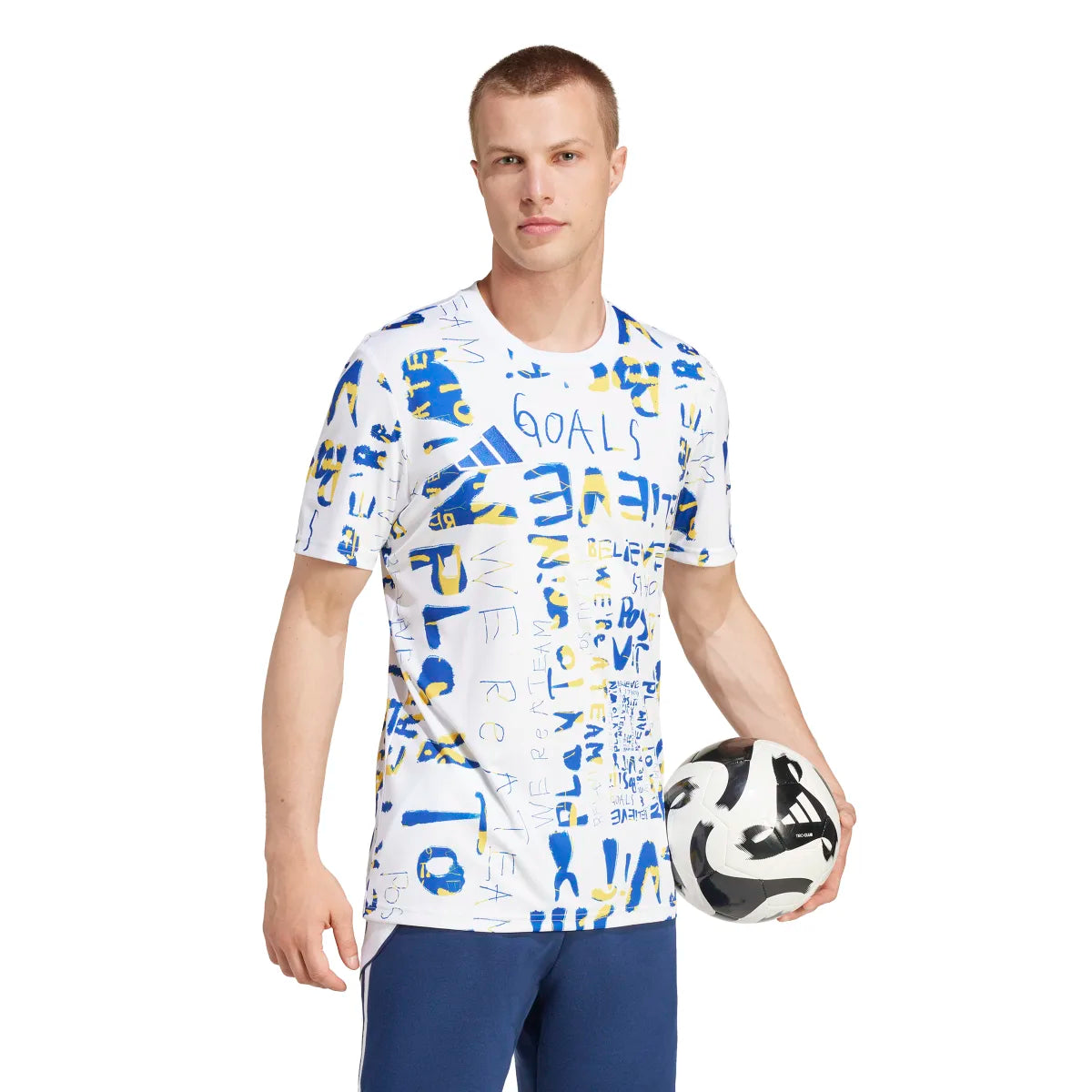 adidas Men's MLS Kick Childhood Cancer Pre-Match Soccer Jersey Soccer Uniforms & Apparel All