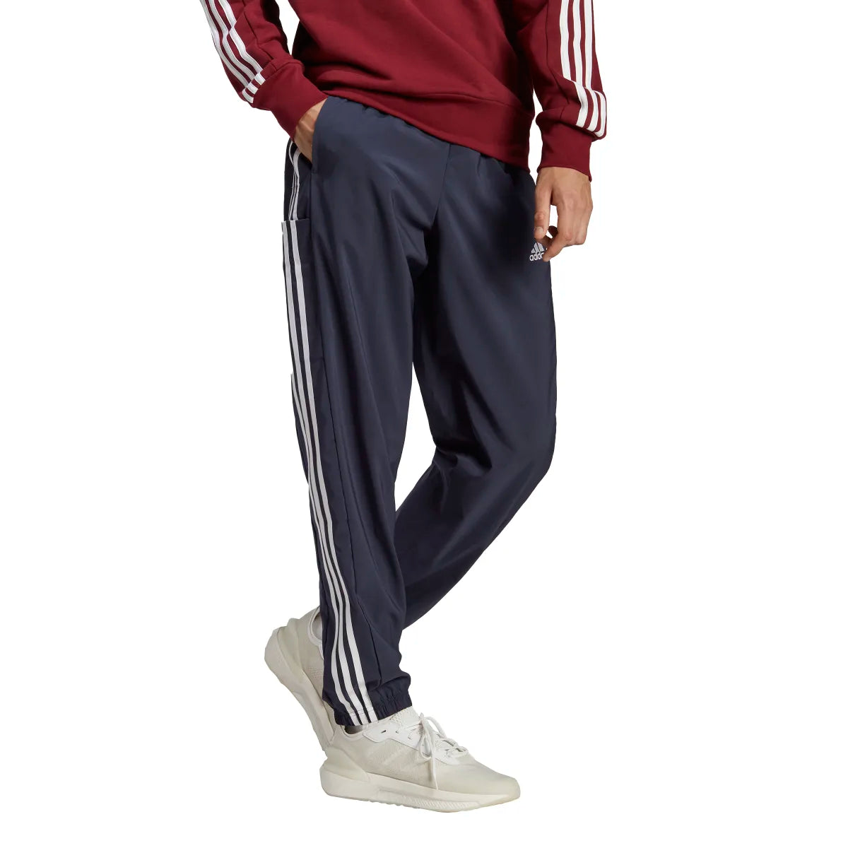 adidas Men's Aeroready Essentials Elasticated Cuff Woven 3-Stripes Pants-4